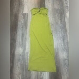 SHEIN Ribbed Green Maxi Dress Size 6
